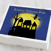 Spuk Haus und Fliegerhexe mit Mondlicht Serviette