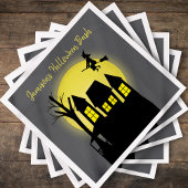 Spuk Haus und Fliegerhexe mit Mondlicht Serviette
