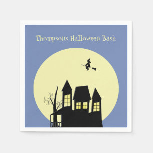 Spuk Haus und Fliegerhexe Serviette