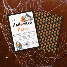 Spuk Haus und Halloween-Party Einladung