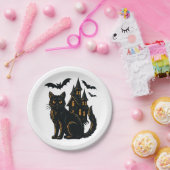 Spuk Haus- und Katzenpapier Pappteller (Party)