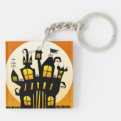 Spuk Haus und Mond Schlüsselanhänger (Rückseite)