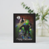 Spuk Haus und Monster Postkarte (Stehend Vorderseite)