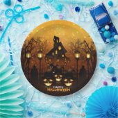 Spuk Haus und Pumpkins Pappteller (Party)