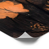 Spuk Haus und Riesenkürbis Halloween Poster (Ecke)