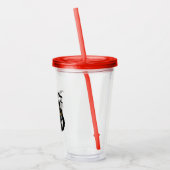 Spuk Haus und schwarze Katze Acryltrinkbecher (Links)