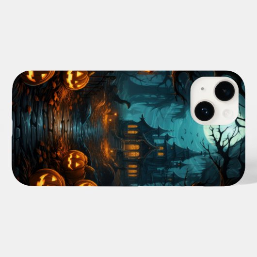 Spuk Haus unter Monlit Halloween Case-Mate iPhone Hülle (Rückseite (Horizontal))