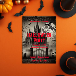 Spuk Haus Viktorianisches Vintages Halloween-Party Einladung