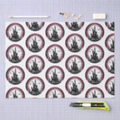 Spuk Haus Vollmond Fledermäuse Happy Halloween Seidenpapier (Handwerk)