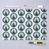 Spuk Haus Vollmond Fledermäuse Happy Halloween Seidenpapier (Handwerk)