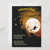 Spuk Haus Vollmond Halloween-Party Einladung (Vorderseite)