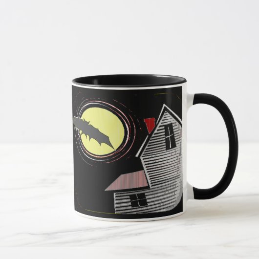 Spuk Haus Vollmond und Bat Tasse (Rechts)
