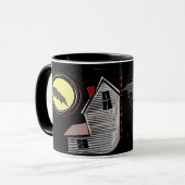 Spuk Haus Vollmond und Bat Tasse (Vorderseite Links)