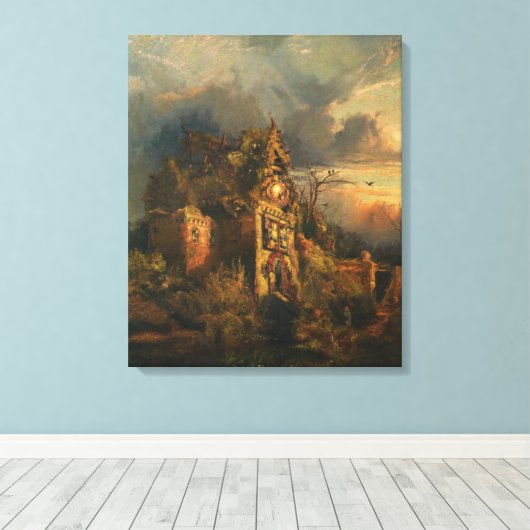 Spuk Haus (von Thomas Moran) Leinwanddruck (Insitu (Holzboden))