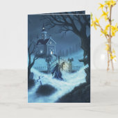 Spuk Haus willkommen gotische halloween Fantasy Ar Karte (Gelbe Blume)
