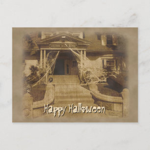 Spuk Haus zu Halloween Postkarte