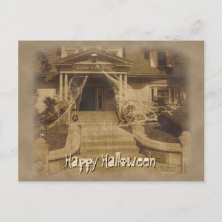 Spuk Haus zu Halloween Postkarte