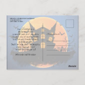 Spuk Hausboot Einladung Friedhof Postkarte (Rückseite)