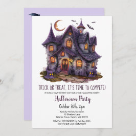 Spuk Hause Spooky Ghosts Bats Halloween-Party Einladung