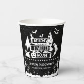 Spuk Hausfamilie Halloween Pappbecher (Vorderseite)