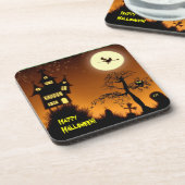 Spuk HausHalloween Getränkeuntersetzer (Linke Seite)
