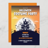 Spuk HausHalloween-Kostümwoche Party Einladung (Vorne/Hinten)