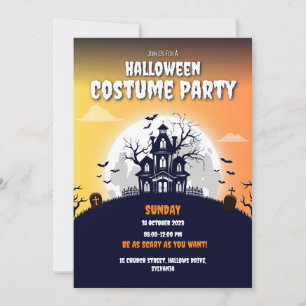 Spuk HausHalloween-Kostümwoche Party Einladung