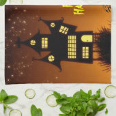 Spuk HausHalloween Küchentuch (Gefaltet)