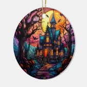 Spuk HausHalloween-Ornament - gestanztes Glas Keramik Ornament (Links)