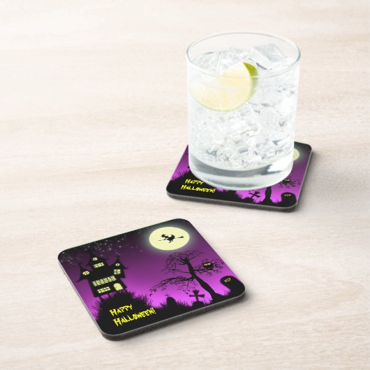 Spuk HausHalloween Untersetzer (Rechte Seite)