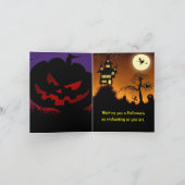 Spuk häusliches Halloween Karte (Innenseite)