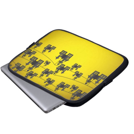 Spuk Haussaite Laptopschutzhülle (Vorne Knopf)