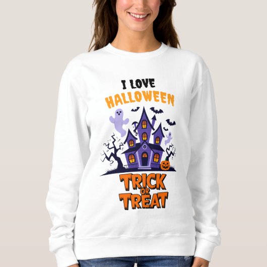 Spuk Hausspass für Halloween-Leckereien! Sweatshirt (Vorderseite)