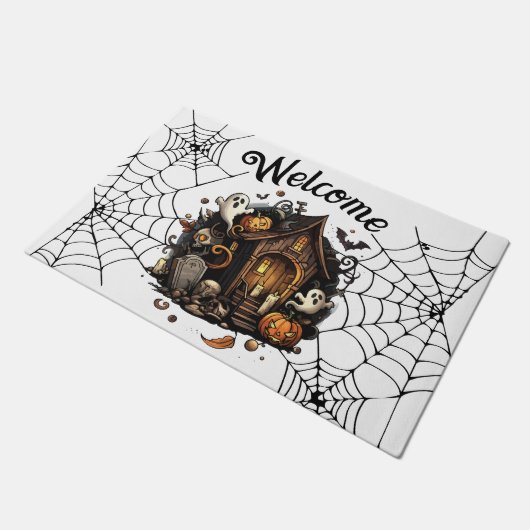 🎃 Spuk Haustürmatte der Jahreszeit 👻 Fußmatte (Schrägansicht)