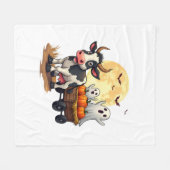 Spuk Hayride Cow Fleecedecke (Vorderseite (Horizontal))