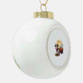 Spuk Hayride Cow Keramik Kugel-Ornament (Links)
