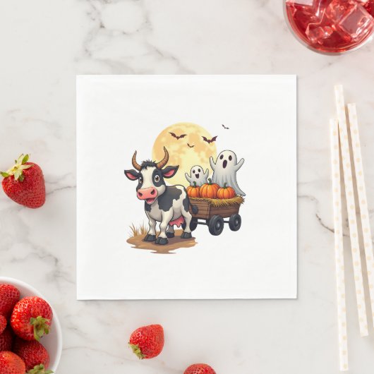 Spuk Hayride Cow Serviette (Beispiel)