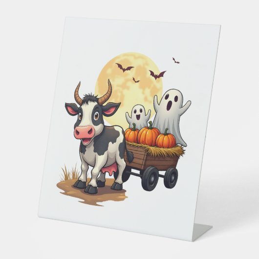 Spuk Hayride Cow Sockelschild (Vorderseite)