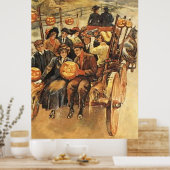 Spuk Hayride Jack O' Lantern Pumpkin Moon Poster (Küche)