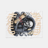 Spuk Herald Skeleton Halloween Fleecedecke (Vorderseite (Horizontal))