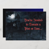 Spuk Herrenhaus Einladung (Vorne/Hinten)