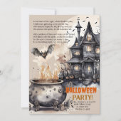 Spuk Herrenhaus | Einladung von Cauldron-Gedicht (Vorderseite)
