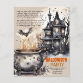 Spuk Herrenhaus | Einladung von Cauldron-Gedicht Flyer (Vorne)