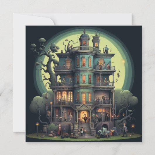 Spuk Herrenhaus: Flüsterhalben Einladung (Vorderseite)