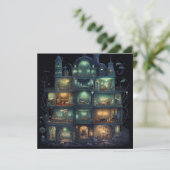 Spuk Herrenhaus: Grimwood Manor Einladung (Stehend Vorderseite)