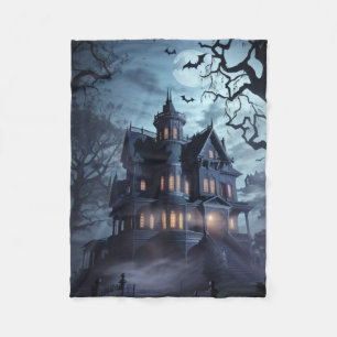 "Spuk Herrenhaus Halloween Fleece Blanket -
