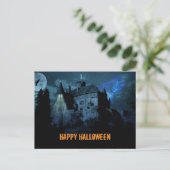 Spuk Herrenhaus Halloween Postkarte (Stehend Vorderseite)