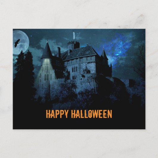 Spuk Herrenhaus Halloween Postkarte (Vorderseite)