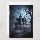 "Spuk Herrenhaus Halloween Soiree Einladung (Vorne/Hinten)