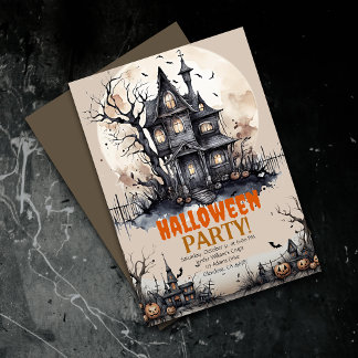 Spuk Herrenhaus Halloween Spooky Party Einladung